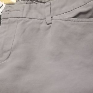 Low rise gray straight leg pant